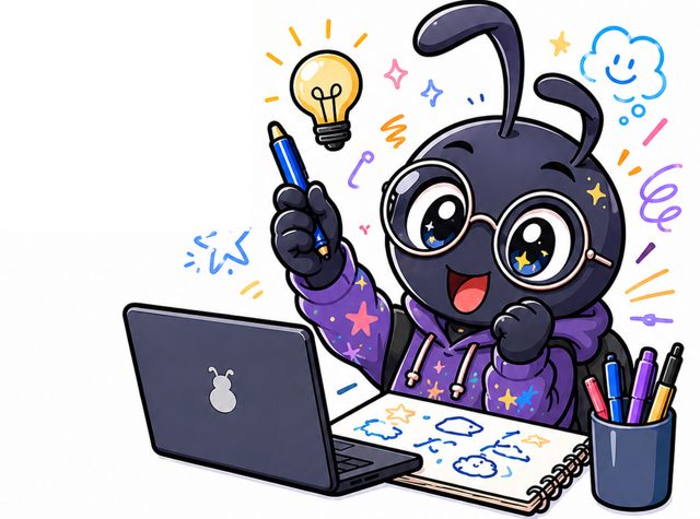 ひらめきアリのイラスト