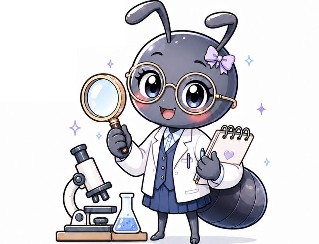 研究アリのイラスト